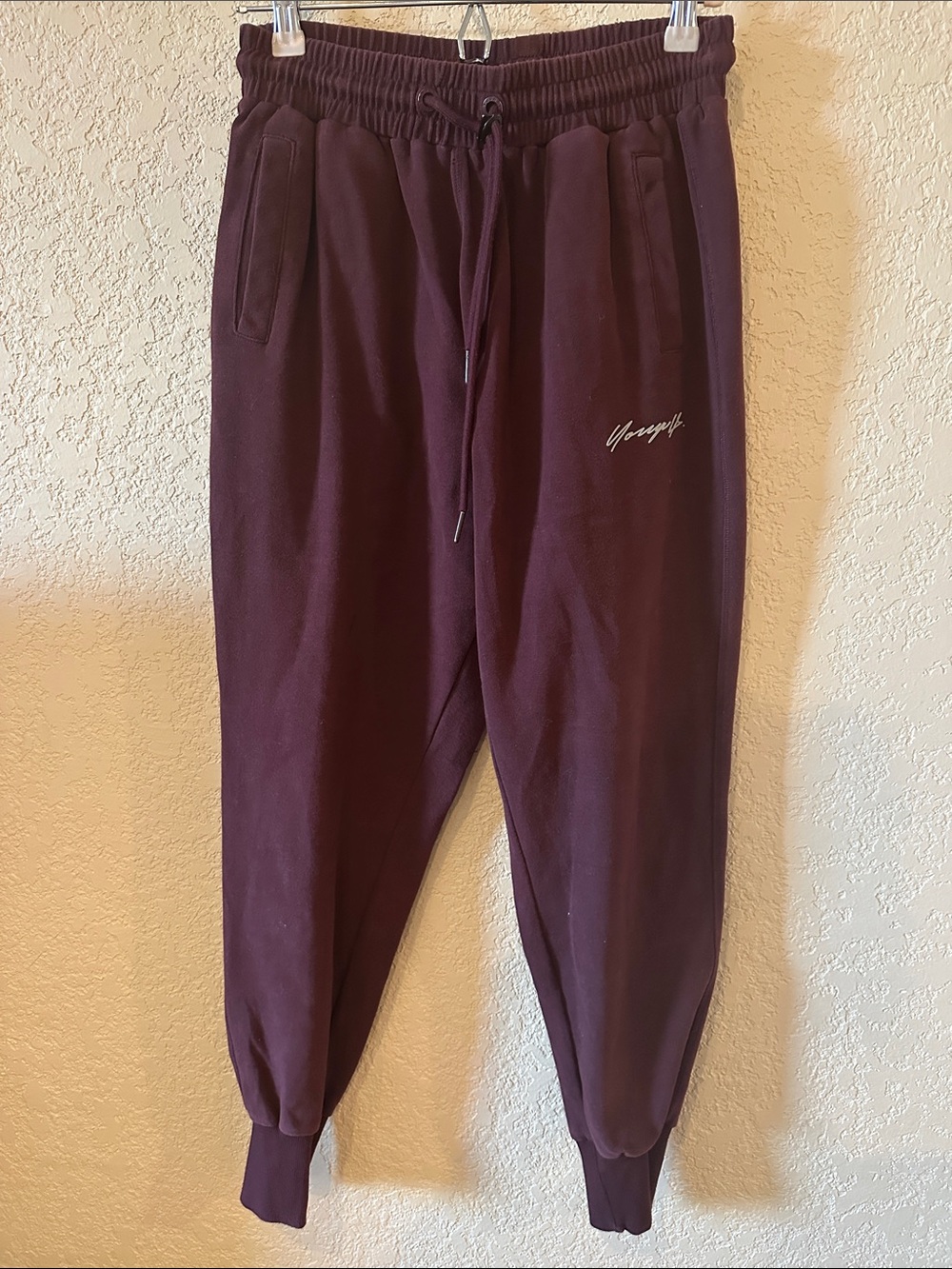 Youngla Burgundy Jogger Sweatpants - Casual Drawstring Pants